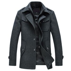 Mens overjas winter wollen jas slanke fit jassen mode bovenkleding warme man casual jas overjas erwten jas plus maat m-4xl cj191129
