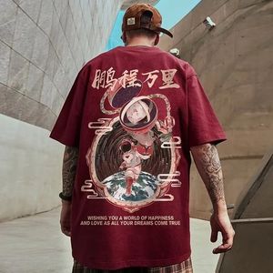 T-shirt surdimensionné pour hommes Y2k Vêtements Tops Lâche Respirant Vintage Pur Coton Streetwear Harajuku T-shirt à manches courtes Favoris 240129