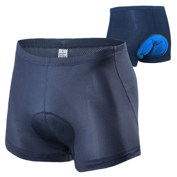 Pantalones cortos de bicicleta acolchados para hombre Ropa interior de ciclismo con acolchado Ropa de equipo de bicicleta Azul XXL