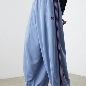 Heren Broek 2023 Blauwe Naalden Wijde Pijpen Broek Mannen Vrouwen 1 1 Naalden Trainingsbroek Klassieke Oversized Geborduurde Vlinder Broek 230313