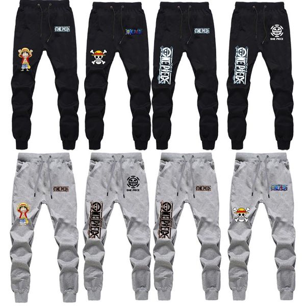 Pantalons pour hommes Anime One Piece Luffy Pantalon de survêtement décontracté Law Zoro Edward Gate Poches de survêtement d'été Mode Jogger Jogging Long Pantsmens