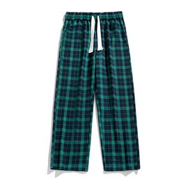 Pantalons pour hommes Automne Vintage Plaid Hommes Pantalons Lâches Droites Mode Coréenne Rue Causal Slacks Jogger Pantalons de Survêtement Mâle Plus Taille 3XL 230822