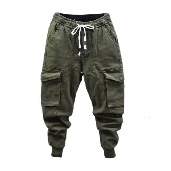 Pantalones para hombre BANNAJI Moda para hombre Estilo coreano Harem Cargo Pantalones Hip Hop Sólido Verano Pantalones Bolsillos Streetwear Joggers Pantalones para hombre 230313