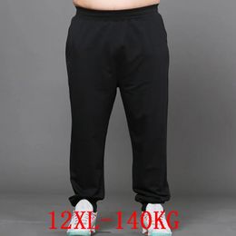 Pantalons pour hommes gros pantalons 170 KG grande taille 11XL 12XL ample stretch grand 6XL 7XL 8XL 9XL 10XL printemps décontracté black50 52 54 56 58 231215