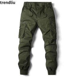 Herenbroek Cargo Mannen Jogging Casual Katoen Volledige Lengte Militaire Streetwear Werk Tactische Trainingspak Broek Grote Maat 230614