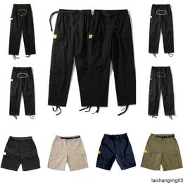 Pantalons pour hommes Cargo Streetwear Hip Hop Imprimé Pantalon décontracté Militaire Rétro Multi-poches Droite Salopette Lâche Bouton Fly Couple Ch4c