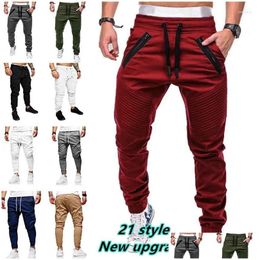 Pantalones para hombres Pantalones deportivos casuales Jogger Cargo Harem Lápiz Dstring Dstring Streetwear Drop entrega ropa OT4FC