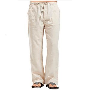Pantalon pour hommes en coton lin plus taille houstante pantalon de jogger décontracté classique