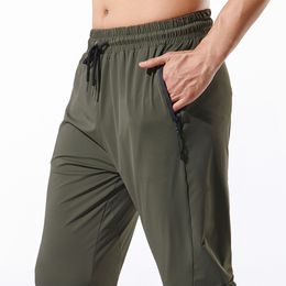 Pantalones para hombre Chándales de diseño Deportes Pantalones de secado rápido Hombres Primavera Verano Fina Seda de hielo Correr al aire libre Fitness Yoga Ocio Pantalones de entrenamiento jogger running