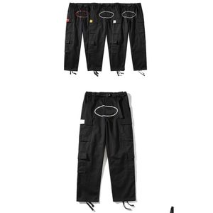 Pantalons pour hommes Designers Cargo Harajuku Casual Lâche Droite Pantalon large Streetwear Y2K Pantalon Rétro Street Tendance Salopette Drop Delive Ottub