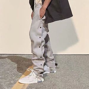 Pantalons pour hommes mode Hiphop Streetwear pantalons de survêtement à la mode garçons jambe large sarouel décontracté haute qualité Joggers adolescent