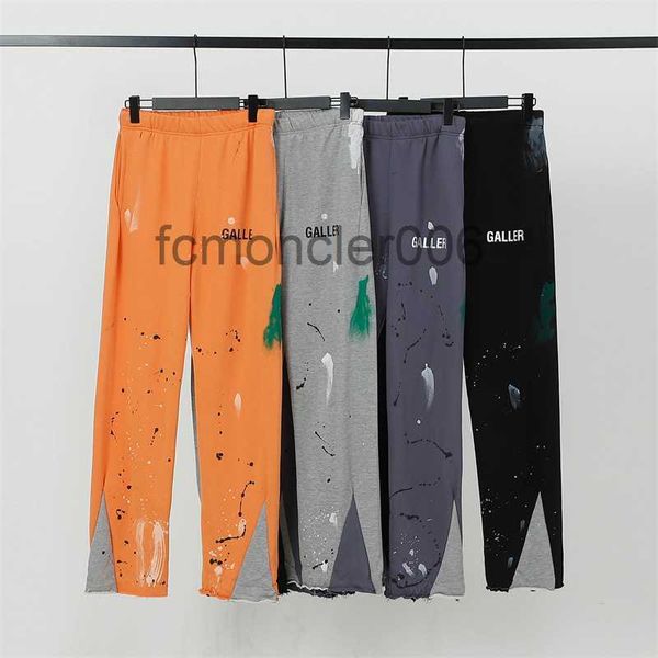 Pantalons pour hommes, galeries de sueur, lettres mouchetées imprimées, pour hommes et femmes, Couple, ample, polyvalent, décontracté, droit, s-xl 002 A3R1