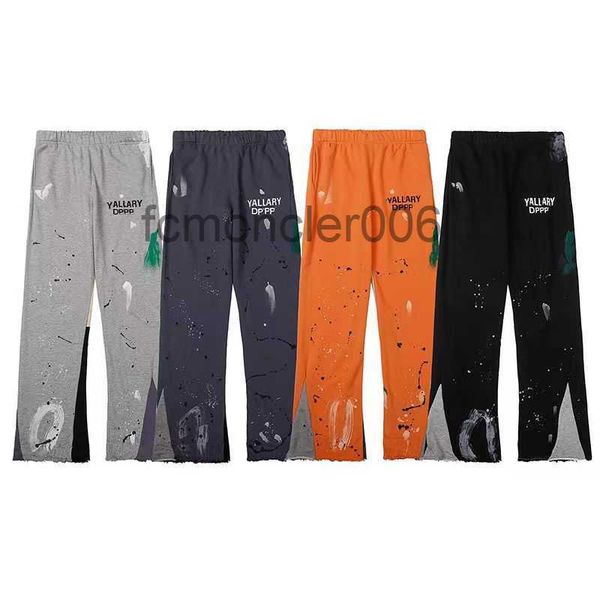 Pantalones para hombre Galerías Pantalones de chándal Dept Letter Hombres Mujeres Vintage Los Angeles Joggers Pantalón de chándal Graffiti Print Pantalon Splash Ink Jogger Tech Fleece 91SU