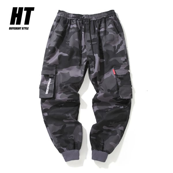 Hommes Pantalon Hip Hop Cargo Pant Mode Joggers Casual Streetwear MultiPocket Rubans Militaire Hommes Harem Grande Taille 230310