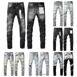 Herenbroeken Jeans Pour Hommes Designer Make Old Washed Chrome Straight Anti-aging Slim Fit Casual Cool Style Luxe Topkwaliteit Hip Hop Paarse Jeansbroek 551B
