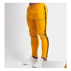 Pantalons masculins Joggers Casual Fitness Fitness Men Men de sport Sports Tracks Suit Skinny Sweatpants pantalons Black Gyms Jogger Track Drop Livrot appare OTF2G