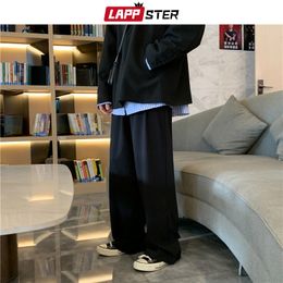 Pantalons pour hommes LAPPSTER hommes coréens Fahions pantalons de survêtement à jambes larges noir Harajuku Baggy Harem mâle japonais Streetwear Joggers 230407