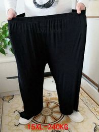 Herenbroeken Grote herenbroeken 15xl 240 kg plus maat 10xl 11xl 12xl Zomer Hoge taille Loose Zwart Blue Stretch Big Sweatpants 56 58 60 62 230313