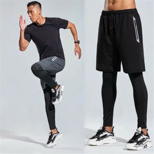 Pantalones para hombre Leggings con pantalones cortos Compresión Correr Deportes Pantalón largo GYM Pantalón ajustado 230620