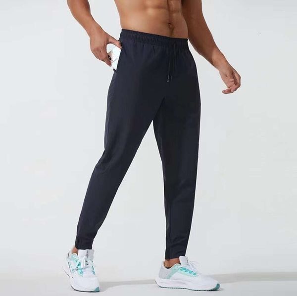 Pantalones para hombre Lululemen Lulu Traje corto de yoga Jogger Deporte Cordón de secado rápido Bolsillos de gimnasio Pantalón deportivo Pantalones Casual Cintura elástica Pantalones deportivos 456