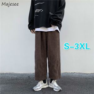 Hommes Pantalons Hommes Casual Plus La Taille 3XL Solide Velours Côtelé Pantalon Droit Homme Lâche Ins Chic Taille Élastique À La Mode Style Coréen Streetwear 230614