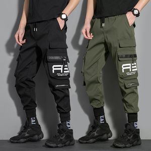 Heren Broek Mannen Linten Cargo Hip Hop Zakken Joggers Casual Joggingbroek Mannelijke Tactische Streetwear Techwear 230309