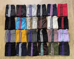 Pantalons pour hommes Hommes Femmes 1 1 Sangle de qualité Aiguilles rayées AWGE Pantalon de survêtement Pantalon Gris Broderie Aiguilles Papillon Pantalon de survêtement 230313