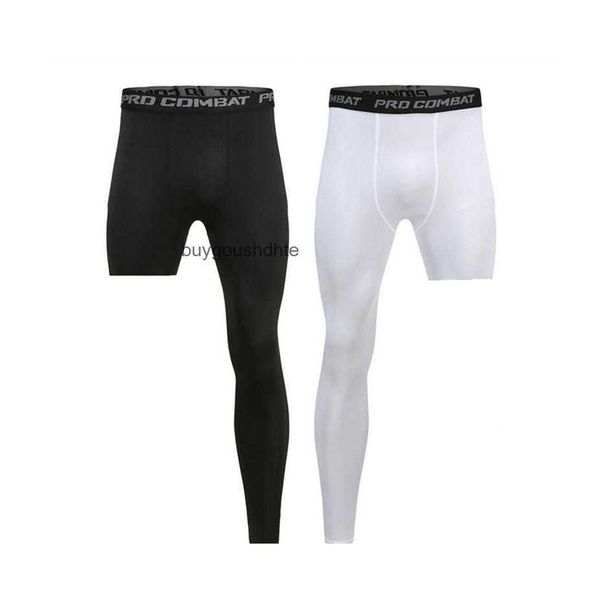 Pantalons pour hommes Hommes Hommes Couche de base Pantalon d'exercice Compression Courir Serré Sport Recadrée Une Jambe Leggings Basketball Football Yoga Dhrjx