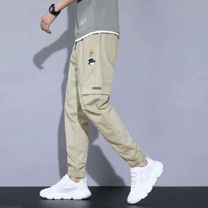 Pantalons masculins pour hommes Portez un pantalon de survêtement d'été pour hommes malbon golf mince couleurs streetwear lâche pantalon droit des vêtements de travail globaux