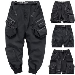 Pantalon homme Multi poches japonais Harajuku urbain Streetwear noir Cyberpunk pantalon Techwear Joggers Y2k Cargo pour hommes 231206