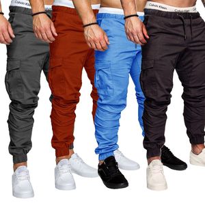 Herenbroek Multipocket Cargo Zitte Boat Solid Color Drawing Harem Outdoor Sports Streetwear 12 kleuren Jogging Pencil 230614