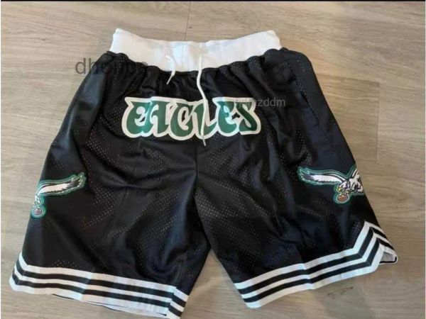 Pantalones para hombre Nuevos Philadelphiaeagles Pantalones cortos de fútbol con bolsillo bordado High Street American Hip Hop Baloncesto Entrenamiento para estudiantes Suelto y relajado Mss3 Dhonce Hic9