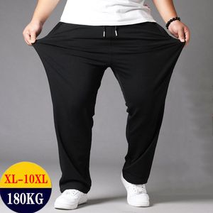 Pantalons pour hommes surdimensionnés noir décontracté 10XL pantalons de survêtement coréen jambe droite pantalon ample grande taille hommes vêtements mode Streetwear 230620