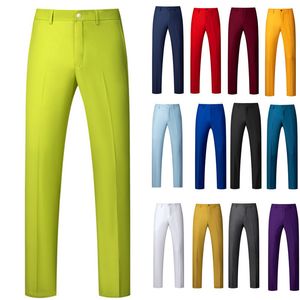 Heren Broek Plus Size 38 40 Pak Hoge Kwaliteit Mannen Effen Kleur Slim Fit Jurk Kantoor Zakelijke Broek 16 230829