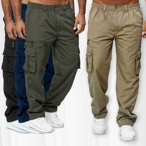 Pantalons pour hommes vendent des tendances de la mode décontractées multi-poches lâches pantalons cargo droits fitness en plein air 230731