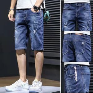 Pantalons masculins Shorts jean jeans violet court-cocoré