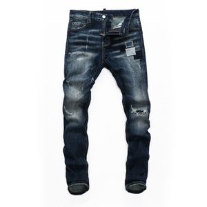 Herenbroek Skinny Jeans Light Wash Ripped Long Blue Motorcycle Rock