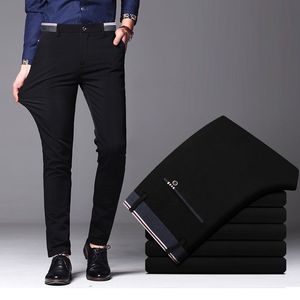 Mens Pants Spring Autumn Fashion Business Casual Long Suit Male Elastic Straight Formal Trousers Plus Big Size 2840 230329