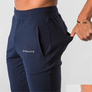 Pantalon pour hommes style alphalete marque jogger pantalon de survêtement