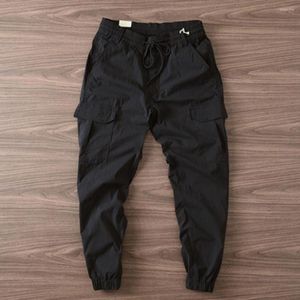 Pantalon masculin pantalon de jogger élégant lointain homme cargo mi multiples poches élastique l'été léger