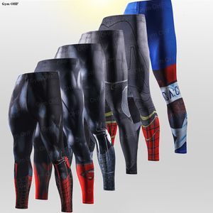 Pantalones para hombre Super Hero 3D Térmico Casual Marca Medias de compresión Leggings delgados Moda Elástico Gimnasio Fitness Pantalones masculinos 230214