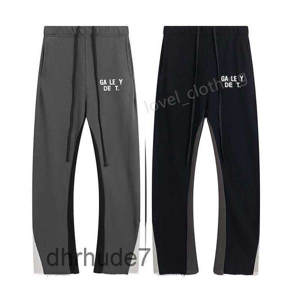 Pantalons pour hommes Sweat Galeries Mode Lettre Imprimer Femmes Couple Lâche Polyvalent Casual Droit Depts High Street Plus Taille S-XL OV6M