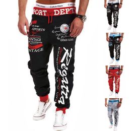 Mens Pants Sweatpants Joggers Trousers Elastic Waist Letter Graphic Prints Sports Outdoor Daily Wear Casual Hip Hop Grayblue Black 230815