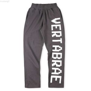 Herenbroeken joggingbroek broek vertabrae letter printing mannen vrouwen zware stof unisex joggers trekstringbroek eur ur us size 2023fw 4 kleuren