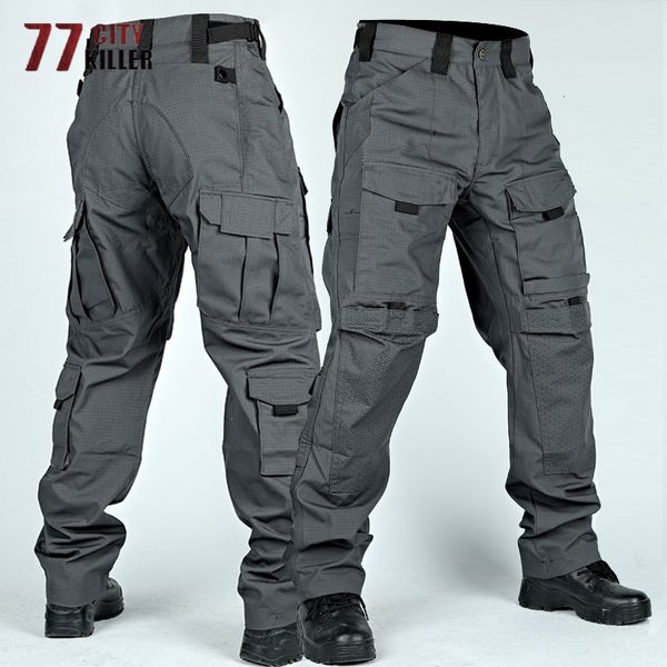 Pantalones para hombres Multiprocendimientos de carga táctica pantalones militares.