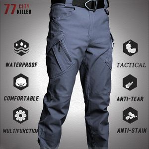 Pantalones tácticos para hombre, grande, 6XL, equipo de combate SWAT, traje de trabajo, multibolsillo, militar, resistente al agua y duradero, Jogger de carga 230718