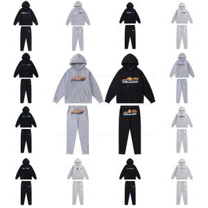 Hommes Designer Sweatsuit Jogger Deux Pièces Ensemble Arc-En-Gradient Lettres Serviette Broderie Lâche Casual Sweat À Capuche Avec Pantalon De Survêtement Trapstar Survêtement