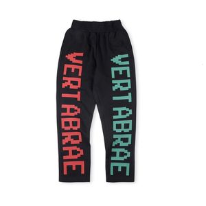 Herenbroeken Vertabrae Heetpants 3D Letter Sport Casual broek Heren en dames rechte buisbroekbroekbroeken