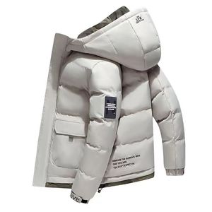 Parka pour hommes grande veste coupe-vent imperméable et chaude pour hommes épaissie à la mode veste en duvet de canard blanc manteaux pour hommes vestes lettre classique