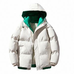 Heren Parka Met Capuchon Winddicht Winter Bubble Jas Mannelijke Streetwear Oversize Cott Gewatteerde Gewatteerde Jas Casual Uitloper Y2k Kleding N4IM #